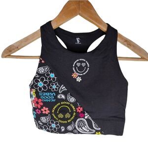 Justice Sport Retro Print Youth Sports Bra